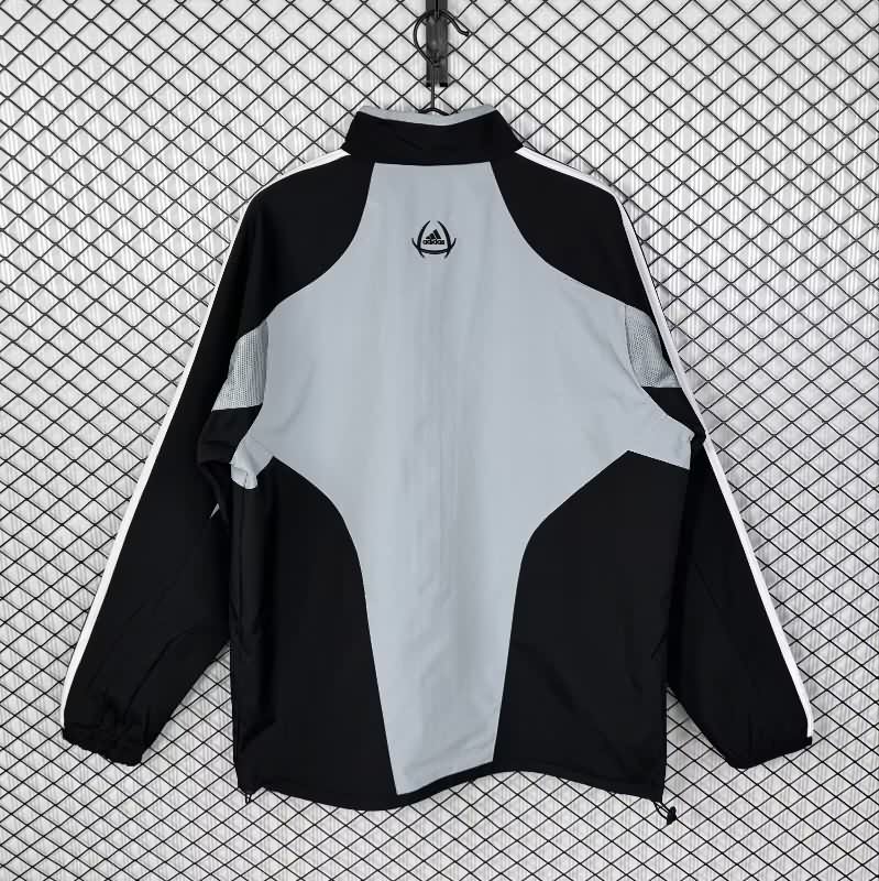 Thailand Quality(AAA) 25/26 Real Madrid Grey Soccer Windbreaker 02