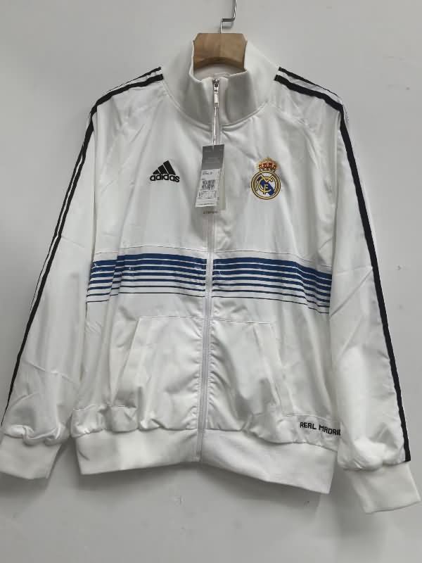 Thailand Quality(AAA) 25/26 Real Madrid White Soccer Windbreaker 02