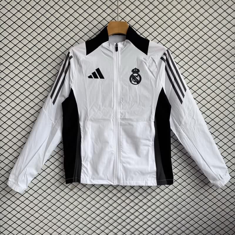 Thailand Quality(AAA) 25/26 Real Madrid White Soccer Windbreaker 06 Thailand Quality(AAA) 25/26 Real Madrid White Soccer Windbreaker 06