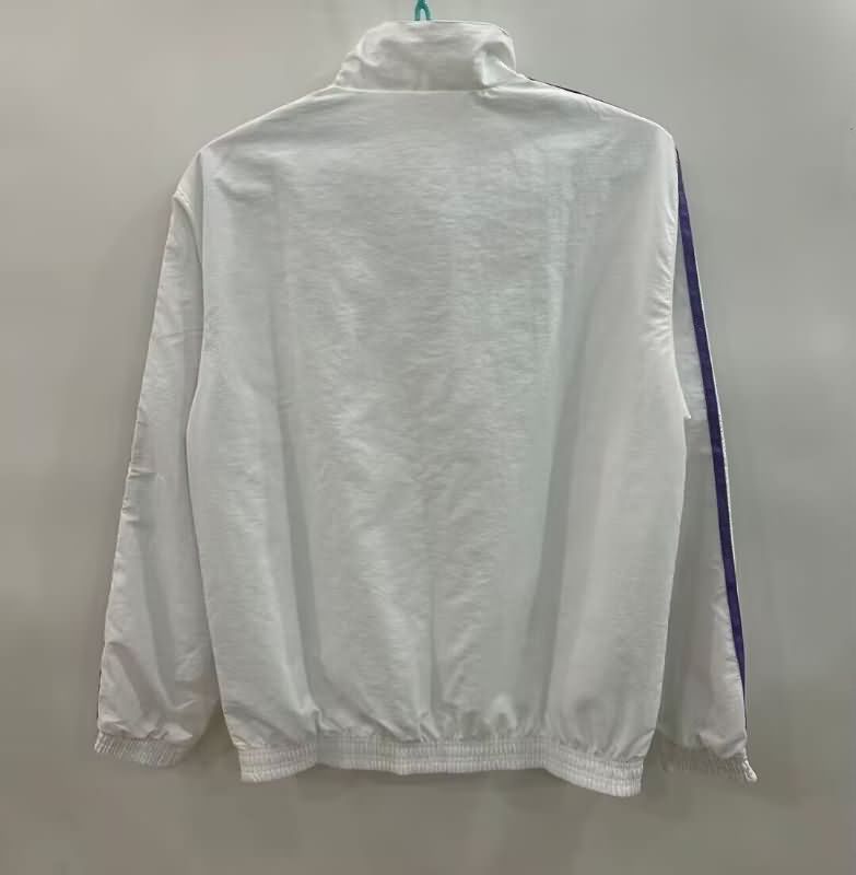 Thailand Quality(AAA) 25/26 Real Madrid White White Reversible Soccer Windbreaker