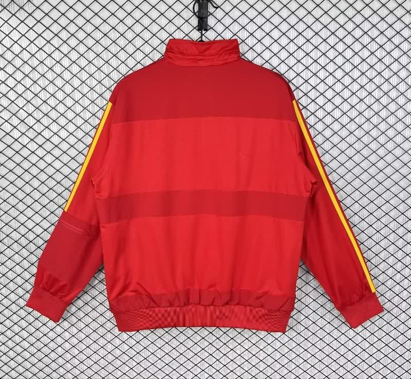 Thailand Quality(AAA) 2026 Spain Red Soccer Windbreaker