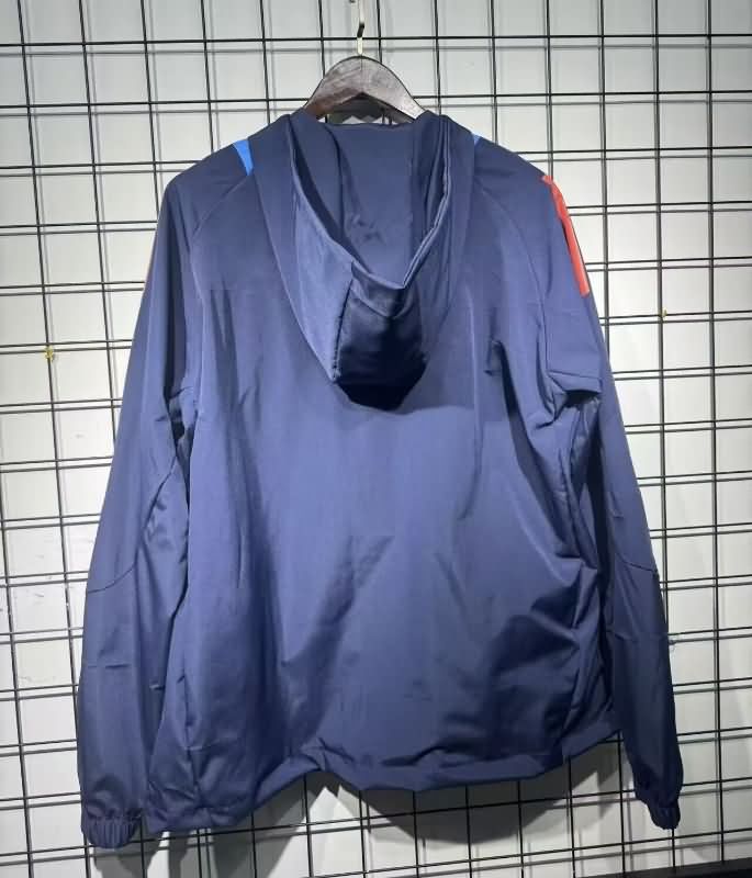 Thailand Quality(AAA) 2025 Universidad Chile Dark Blue Soccer Windbreaker