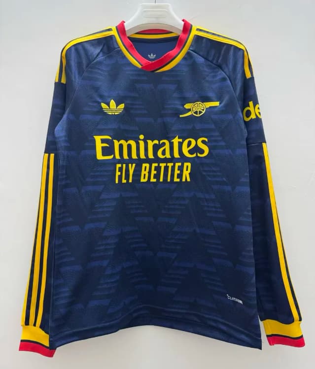 Thailand Quality(AAA) 26/27 Arsenal Away Long Sleeve Soccer Jersey (Leaked)