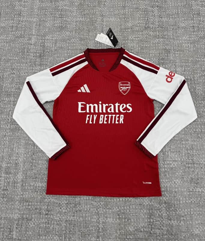 Thailand Quality(AAA) 26/27 Arsenal Home Long Sleeve Soccer Jersey (Leaked) Thailand Quality(AAA) 26/27 Arsenal Home Long Sleeve Soccer Jersey (Leaked)