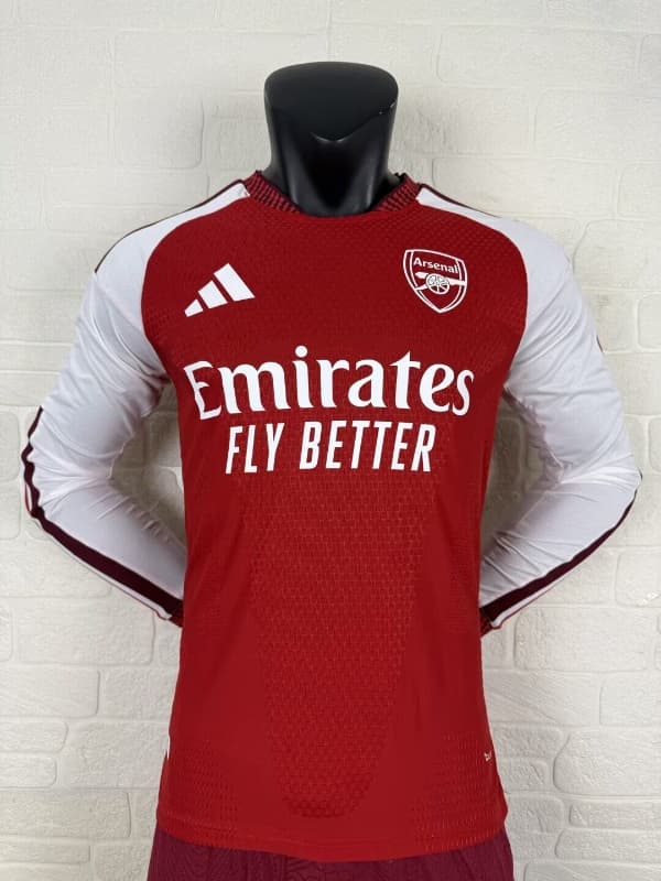 Thailand Quality(AAA) 26/27 Arsenal Home Long Sleeve Soccer Jersey (Player) Leaked Thailand Quality(AAA) 26/27 Arsenal Home Long Sleeve Soccer Jersey (Player) Leaked