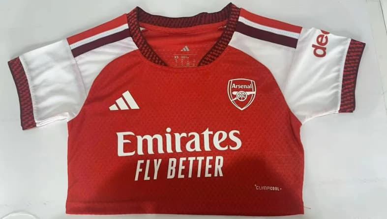 Thailand Quality(AAA) 26/27 Arsenal Home Women Cropped Soccer Jersey
