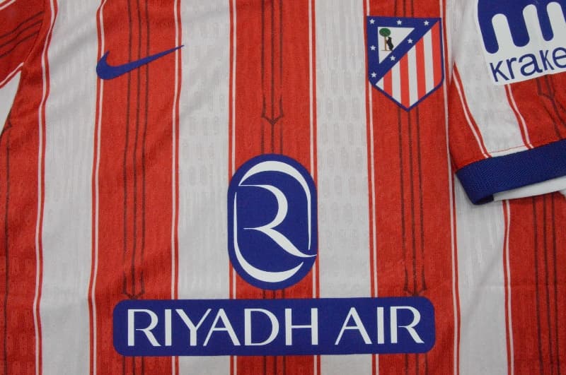 Thailand Quality(AAA) 26/27 Atletico Madrid Home Soccer Jersey (Player)
