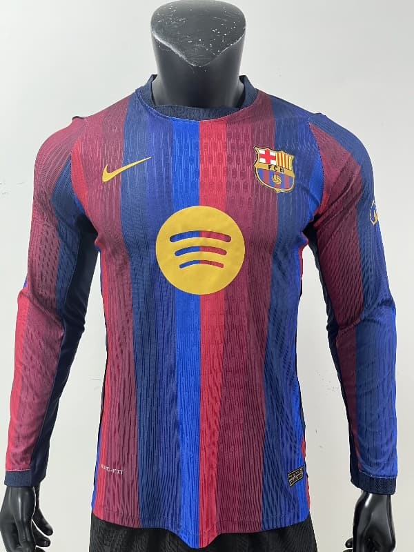 Thailand Quality(AAA) 26/27 Barcelona Home Long Sleeve Soccer Jersey (Player) Leaked Thailand Quality(AAA) 26/27 Barcelona Home Long Sleeve Soccer Jersey (Player) Leaked