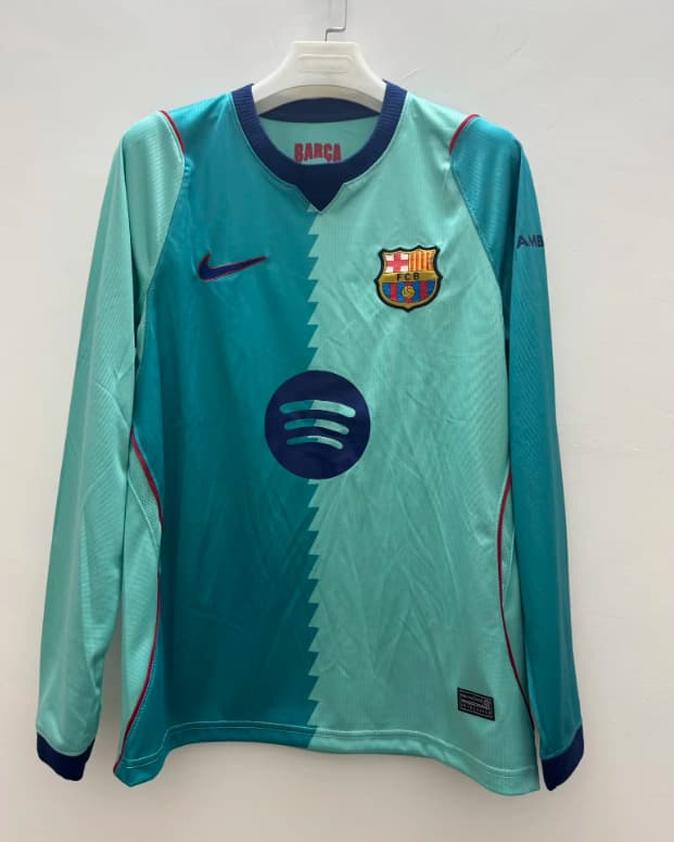Thailand Quality(AAA) 26/27 Barcelona Third Long Sleeve Soccer Jersey (Leaked)