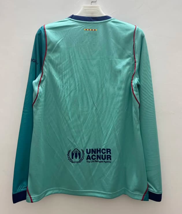 Thailand Quality(AAA) 26/27 Barcelona Third Long Sleeve Soccer Jersey (Leaked)