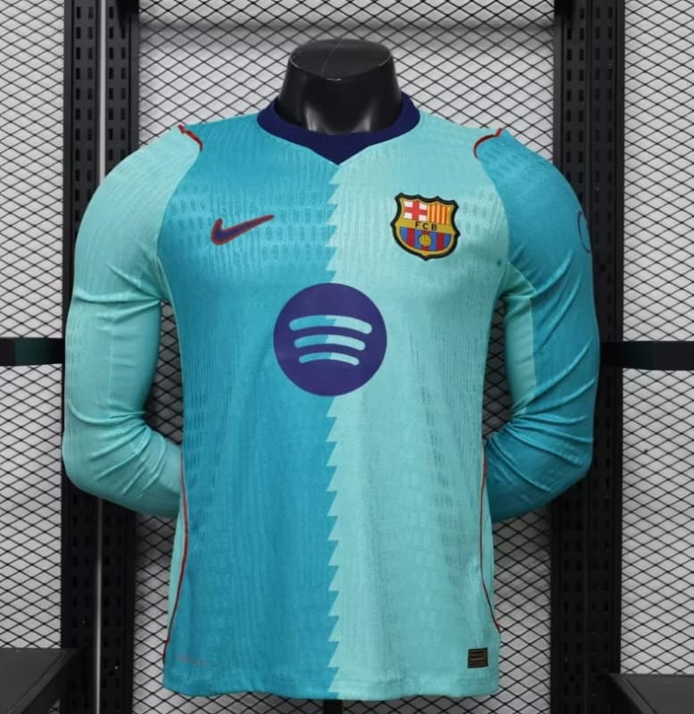 Thailand Quality(AAA) 26/27 Barcelona Third Long Sleeve Soccer Jersey (Player) Leaked
