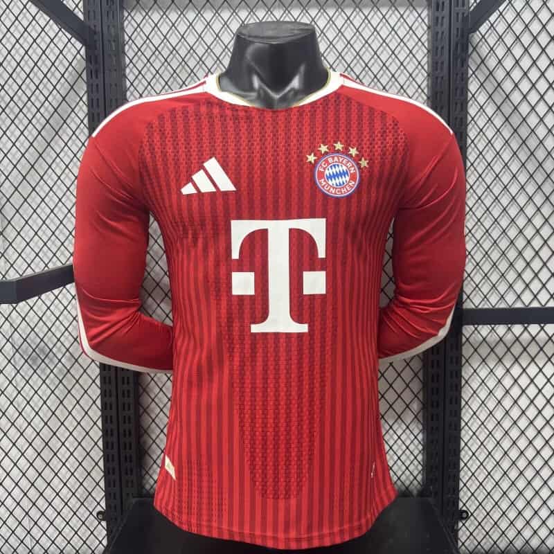 Thailand Quality(AAA) 26/27 Bayern Munich Home Long Sleeve Soccer Jersey (Player) Leaked