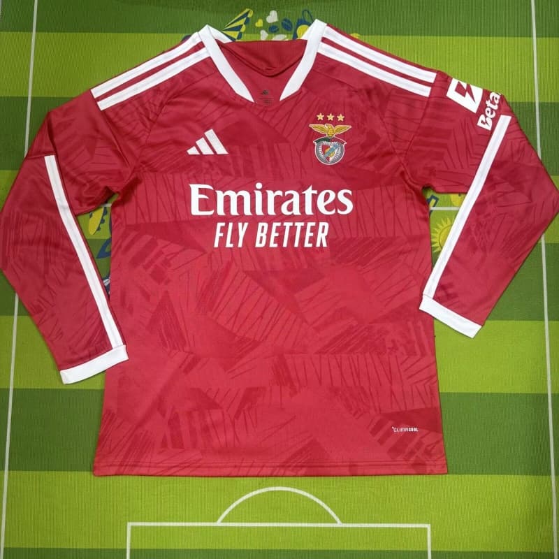Thailand Quality(AAA) 26/27 Benfica Home Long Sleeve Soccer Jersey Thailand Quality(AAA) 26/27 Benfica Home Long Sleeve Soccer Jersey