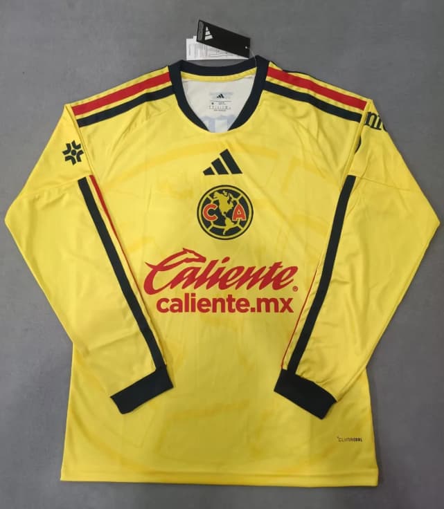 Thailand Quality(AAA) 26/27 Club America Home Long Sleeve Soccer Jersey