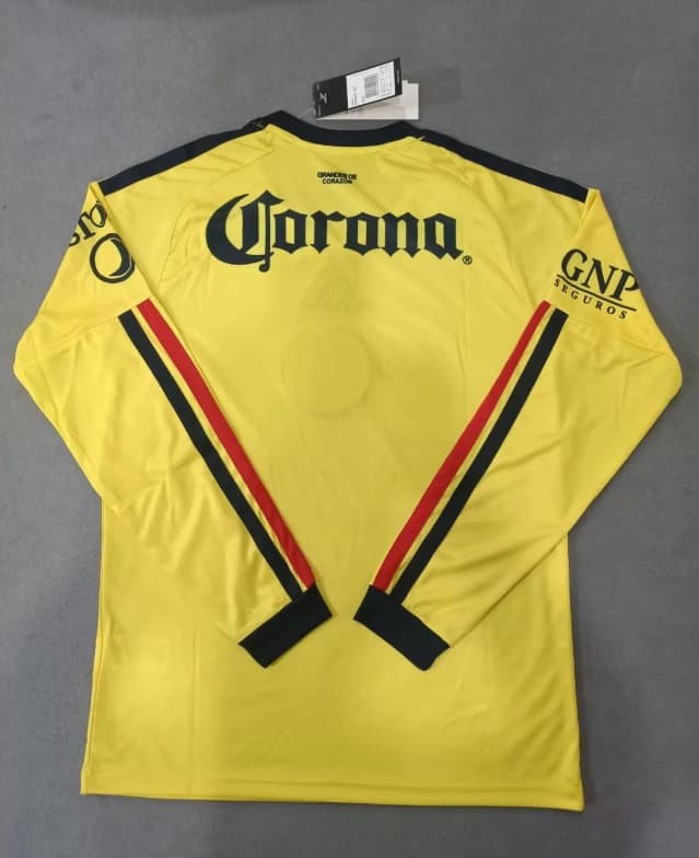 Thailand Quality(AAA) 26/27 Club America Home Long Sleeve Soccer Jersey