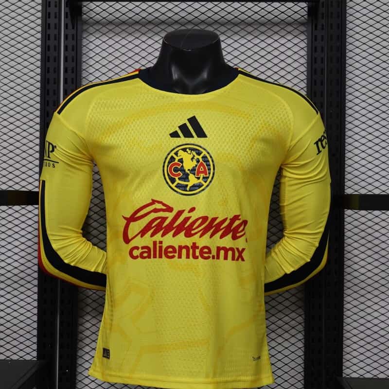 Thailand Quality(AAA) 26/27 Club America Home Long Sleeve Soccer Jersey (Player) Thailand Quality(AAA) 26/27 Club America Home Long Sleeve Soccer Jersey (Player)