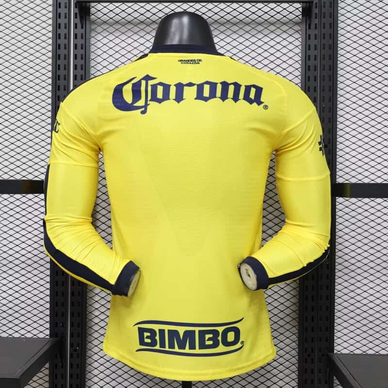 Thailand Quality(AAA) 26/27 Club America Home Long Sleeve Soccer Jersey (Player)