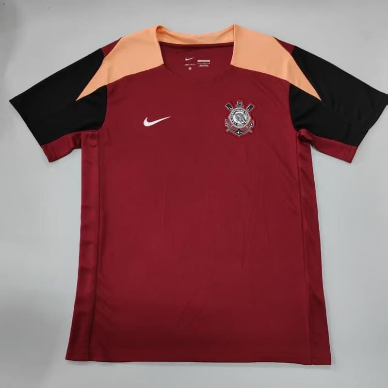 Thailand Quality(AAA) 2026 Corinthians Goalkeeper Red Soccer Jersey