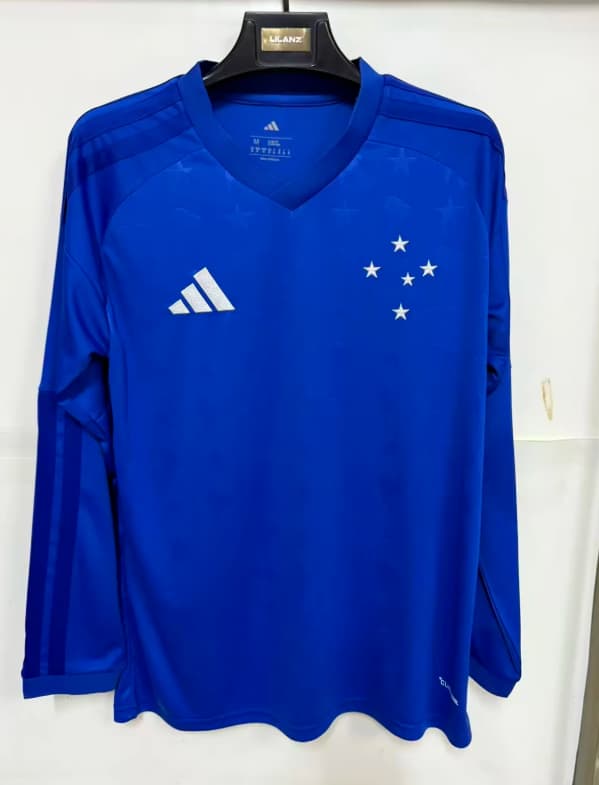 Thailand Quality(AAA) 2026 Cruzeiro Home Long Sleeve Soccer Jersey