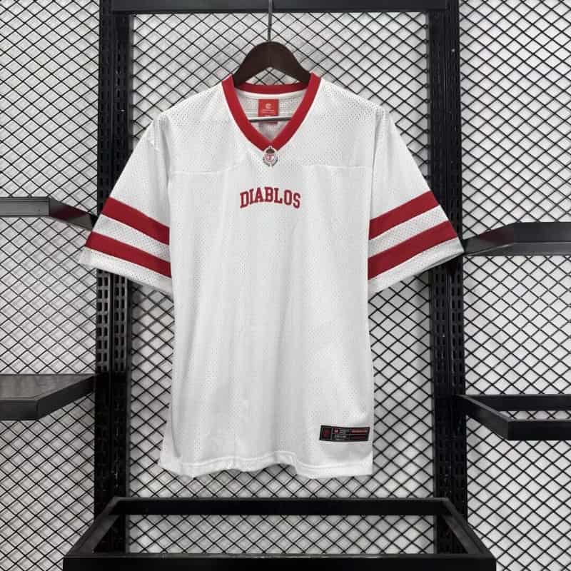 Thailand Quality(AAA) 26/27 Deportivo Toluca White NFL Jersey