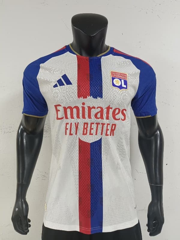 Thailand Quality(AAA) 26/27 Lyon Home Soccer Jersey (Player)