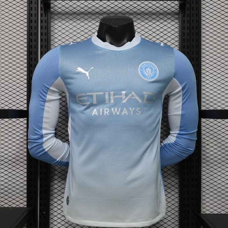 Thailand Quality(AAA) 26/27 Manchester City Home Long Sleeve Soccer Jersey (Player) Leaked Thailand Quality(AAA) 26/27 Manchester City Home Long Sleeve Soccer Jersey (Player) Leaked