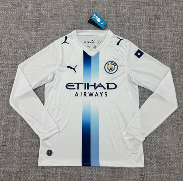 Thailand Quality(AAA) 26/27 Manchester City Third Long Sleeve Soccer Jersey (Leaked)