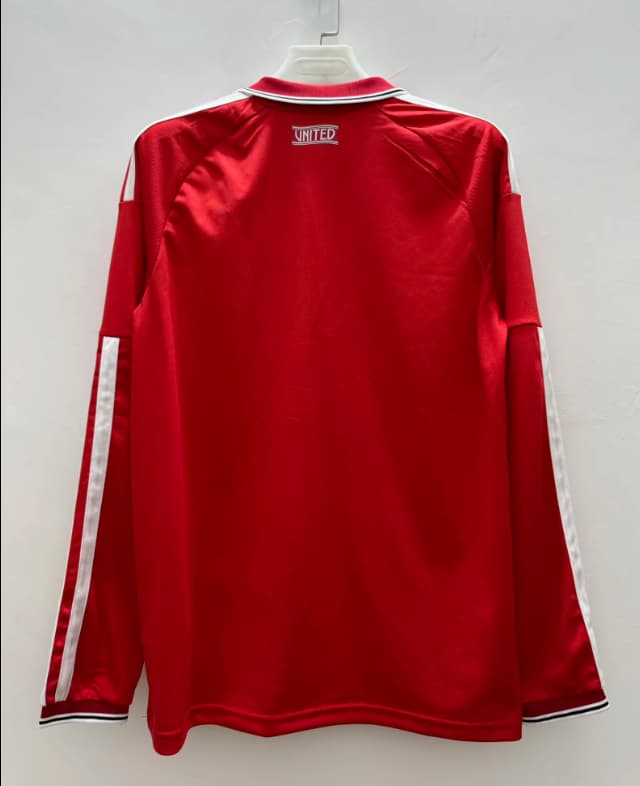 Thailand Quality(AAA) 26/27 Manchester United Home Long Sleeve Soccer Jersey (Leaked)