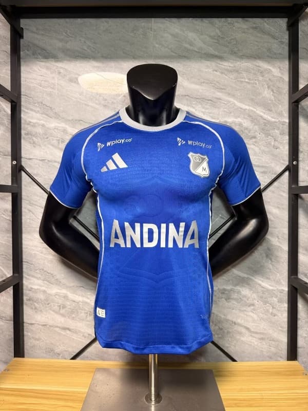 Thailand Quality(AAA) 2026 Millonarios Home Soccer Jersey (Player) Thailand Quality(AAA) 2026 Millonarios Home Soccer Jersey (Player)