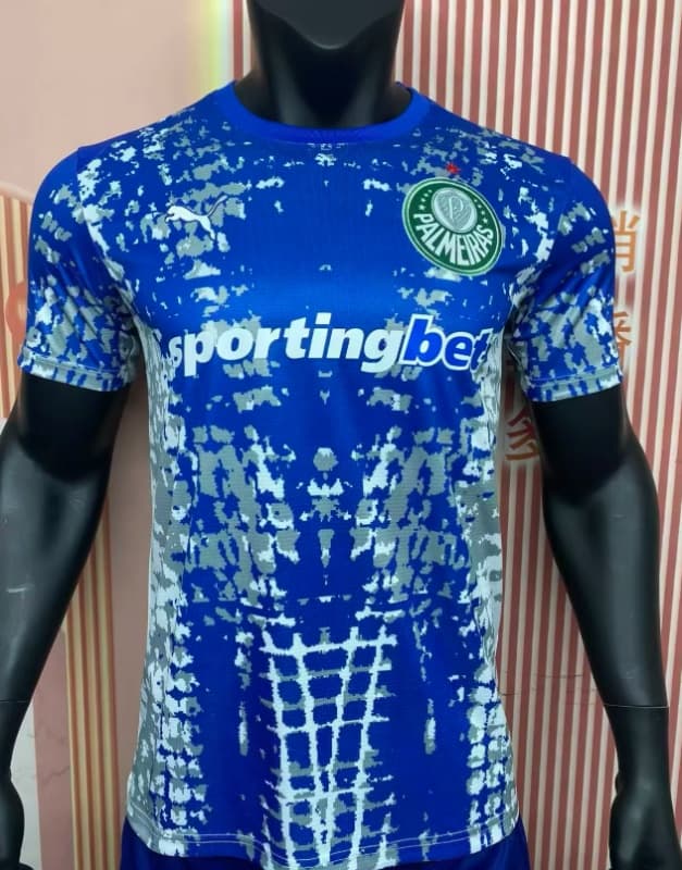 Thailand Quality(AAA) 2026 Palmeiras Goalkeeper Blue Soccer Jersey Thailand Quality(AAA) 2026 Palmeiras Goalkeeper Blue Soccer Jersey