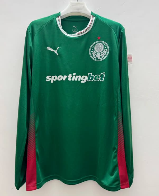 Thailand Quality(AAA) 2026 Palmeiras Home Long Sleeve Soccer Jersey