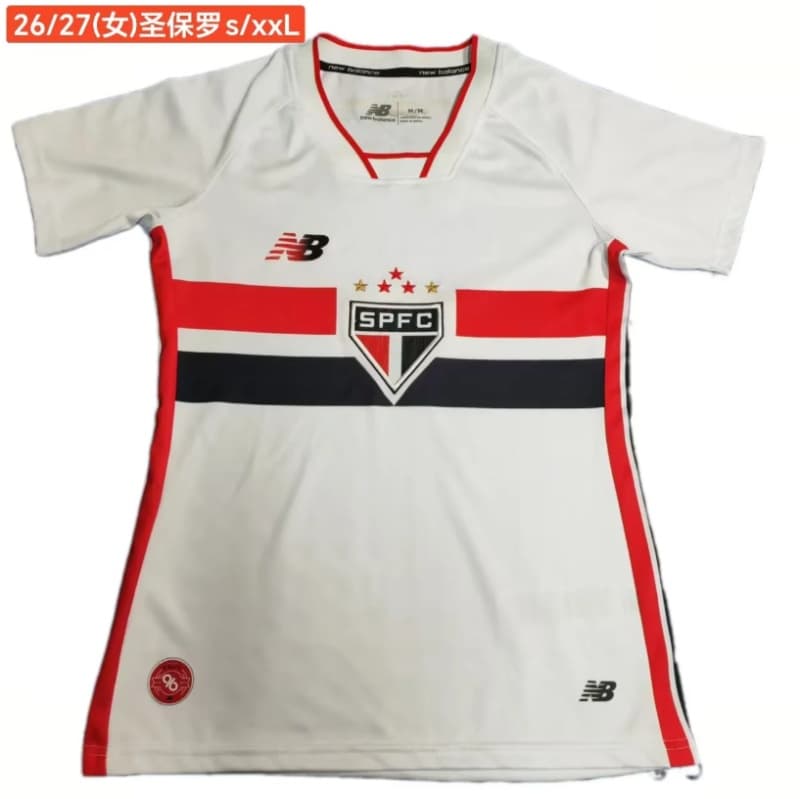 Thailand Quality(AAA) 2026 Sao Paulo Home Women Soccer Jersey