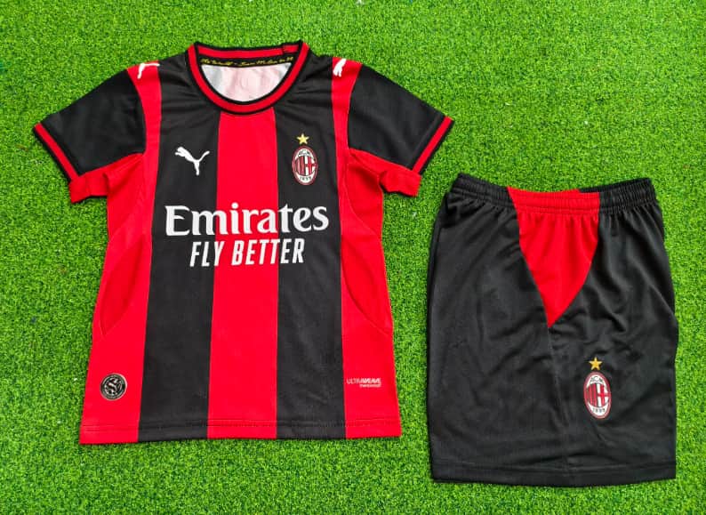26/27 AC Milan Home Kids Soccer Jersey And Shorts (Player) Leaked 26/27 AC Milan Home Kids Soccer Jersey And Shorts (Player) Leaked