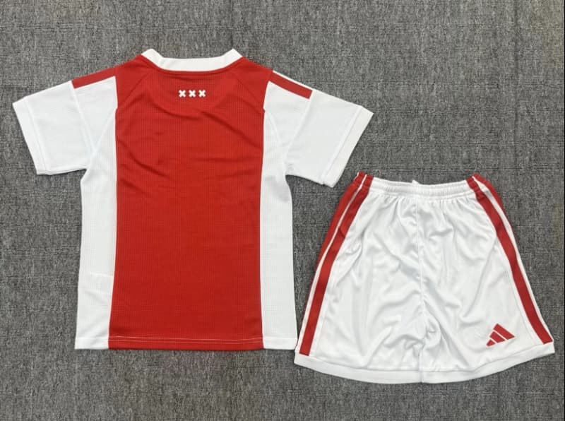 26/27 Ajax Home Kids Soccer Jersey And Shorts