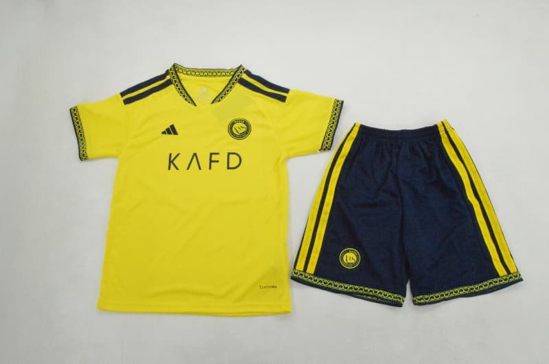 26/27 Al Nassr FC Home Kids Soccer Jersey And Shorts
