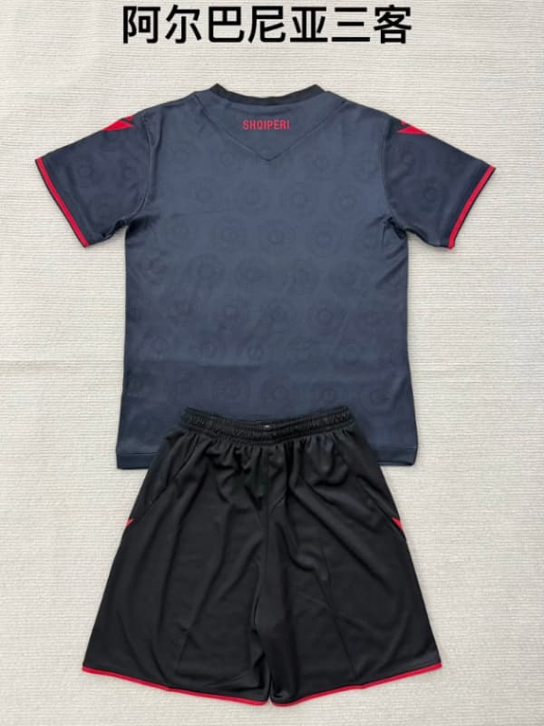 2026 Albania Third Kids Soccer Jersey And Shorts