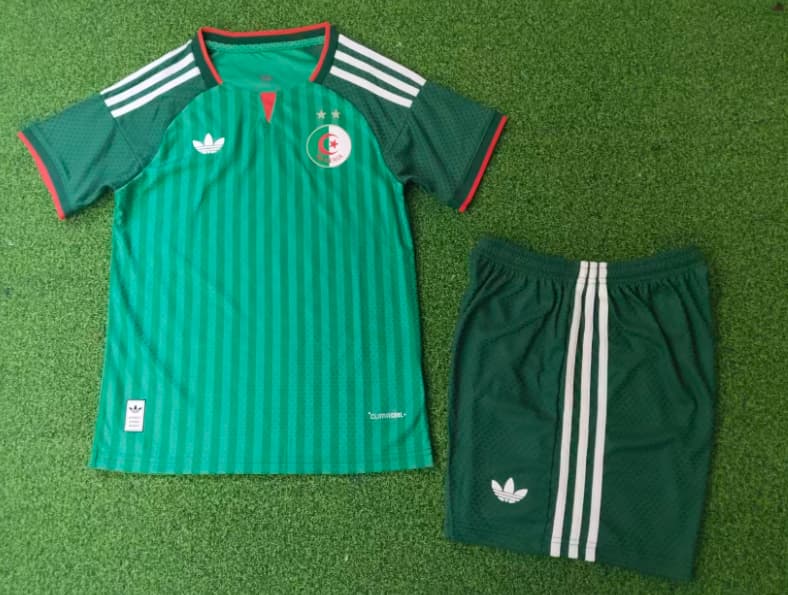 2026 Algeria World Cup Away Kids Soccer Jersey And Shorts