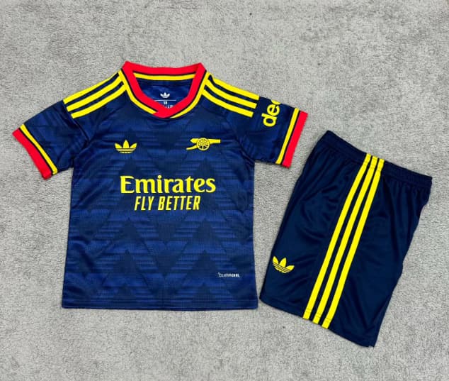 26/27 Arsenal Away Kids Soccer Jersey And Shorts (Leaked)