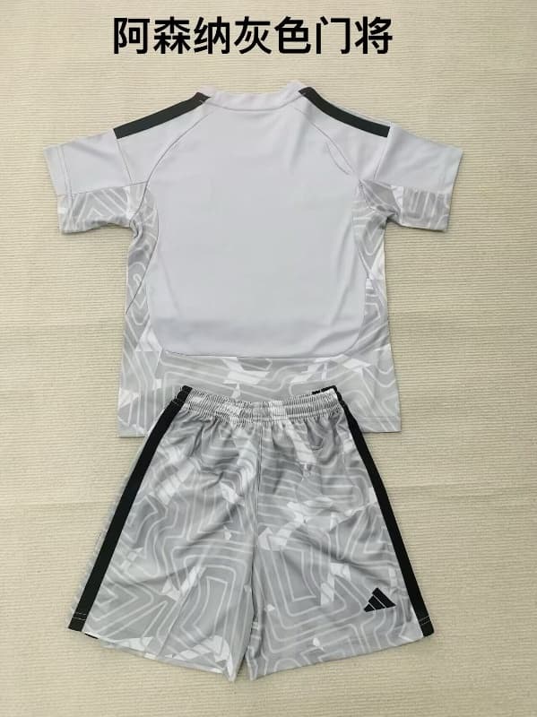 26/27 Arsenal Goalkeeper Grey Kids Soccer Jersey And Shorts