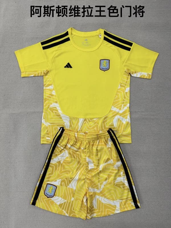 26/27 Aston Villa Goalkeeper Yellow Kids Soccer Jersey And Shorts 26/27 Aston Villa Goalkeeper Yellow Kids Soccer Jersey And Shorts