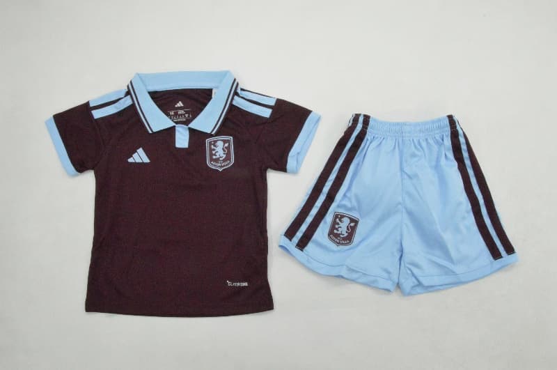 26/27 Aston Villa Home Kids Soccer Jersey And Shorts 26/27 Aston Villa Home Kids Soccer Jersey And Shorts