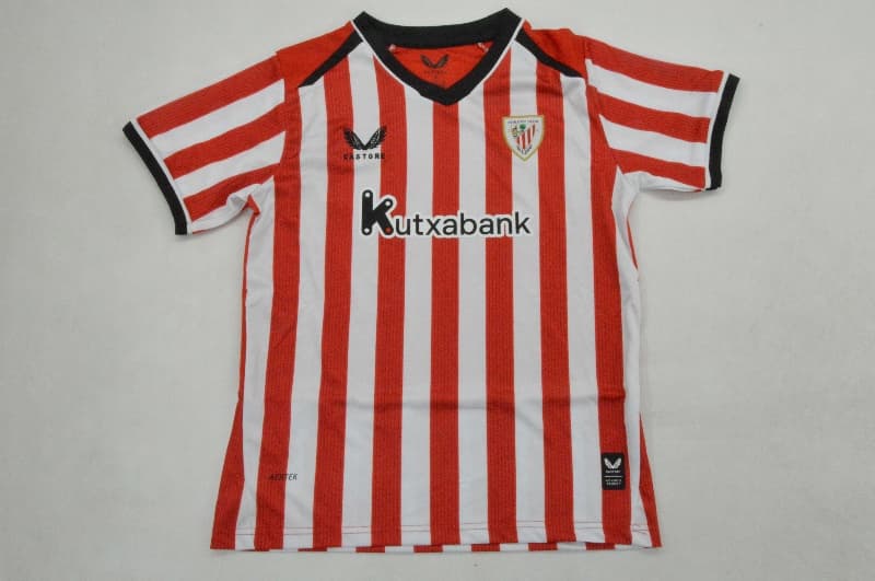 26/27 Athletic Bilbao Home Kids Soccer Jersey And Shorts