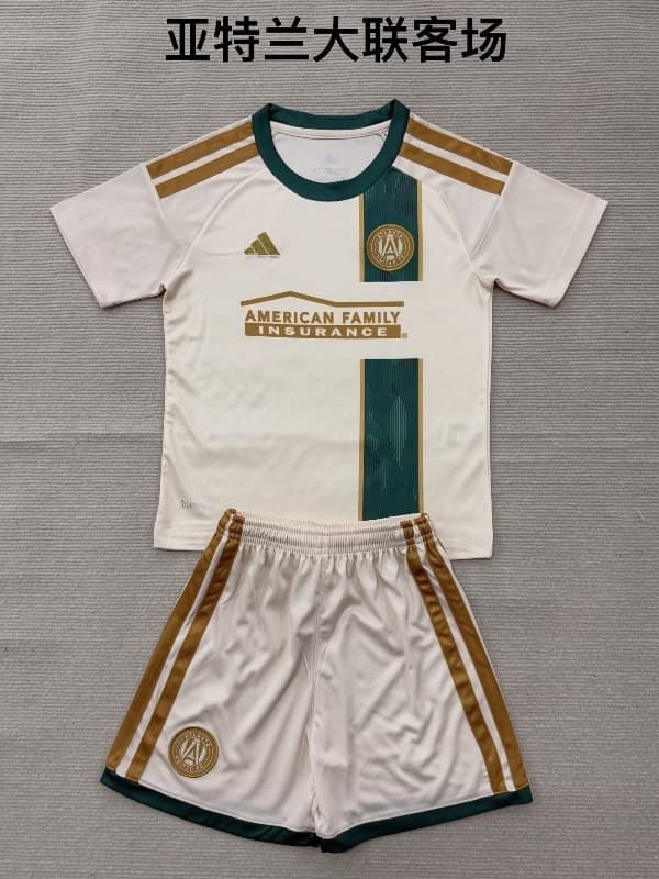 2026 Atlanta United Away Kids Soccer Jersey And Shorts
