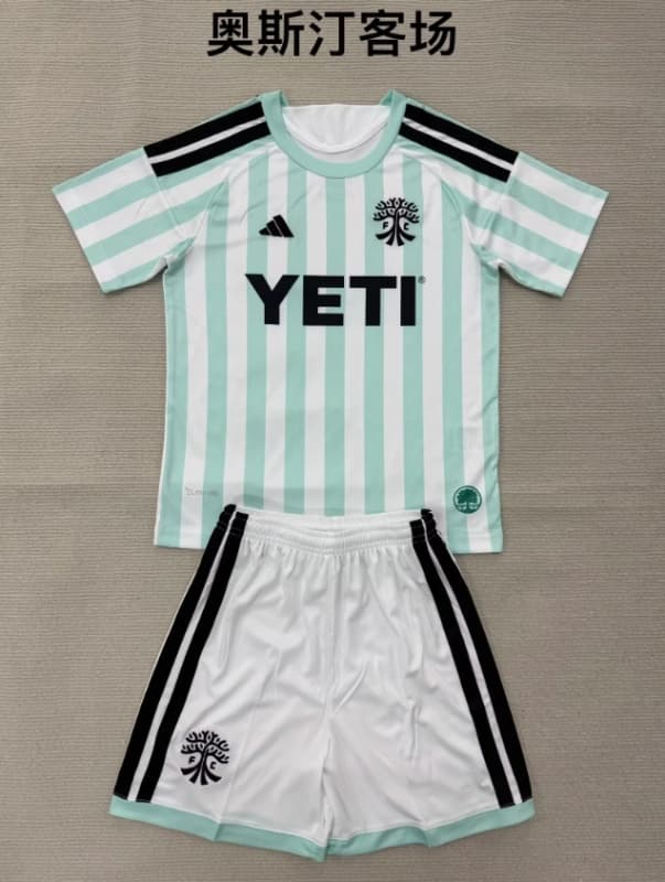 2026 Austin Away Kids Soccer Jersey And Shorts