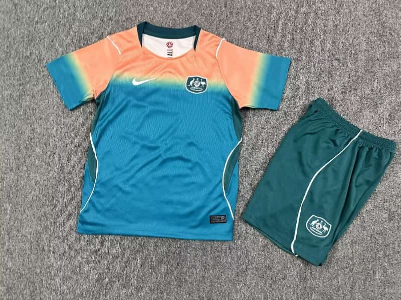 2026 Australia World Cup Away Kids Soccer Jersey And Shorts
