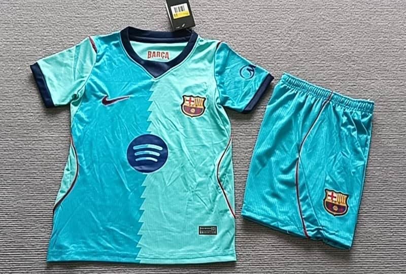 26/27 Barcelona Third Kids Soccer Jersey And Shorts (Leaked)