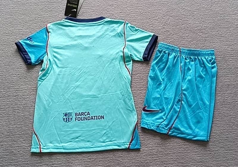 26/27 Barcelona Third Kids Soccer Jersey And Shorts (Leaked)