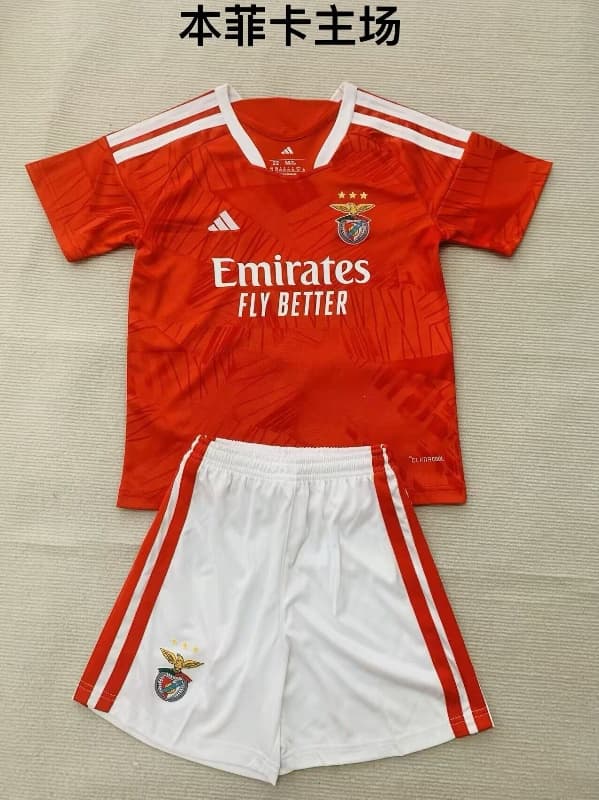 26/27 Benfica Home Kids Soccer Jersey And Shorts