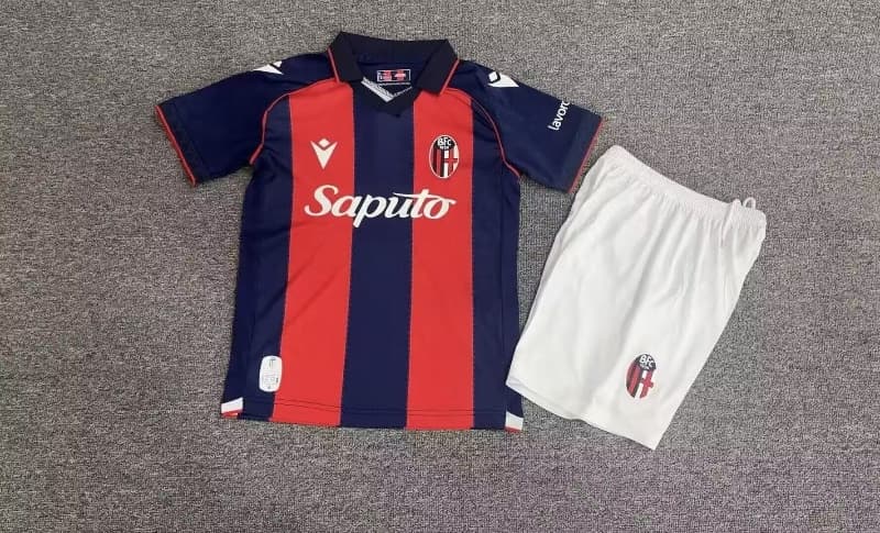 26/27 Bologna Home Kids Soccer Jersey And Shorts 26/27 Bologna Home Kids Soccer Jersey And Shorts