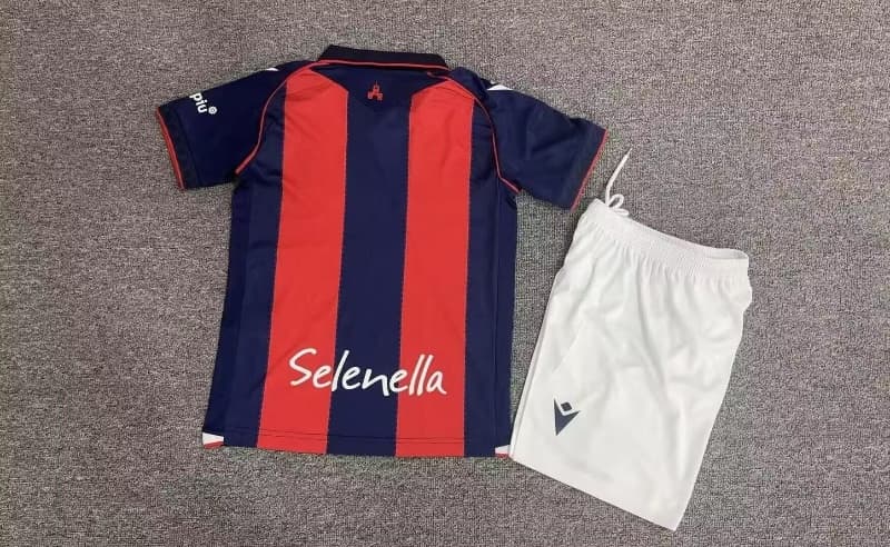 26/27 Bologna Home Kids Soccer Jersey And Shorts